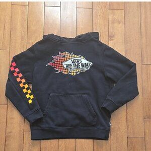 Vans kids black hoodie with logo print size M